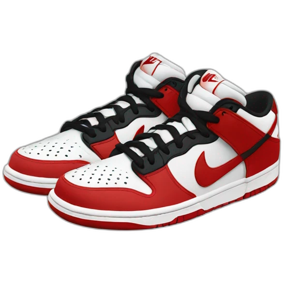 Nike low dunk red and black emoji