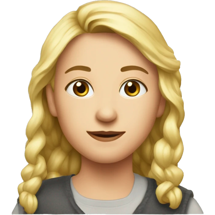 Красноволосая девушка в очках emoji