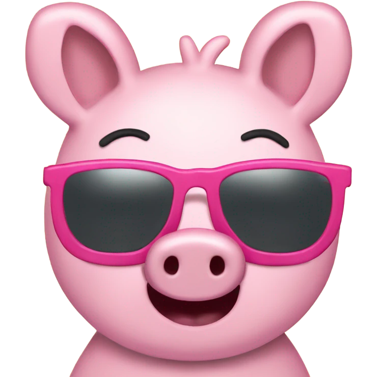 Create peppa pig with sunglasses  emoji