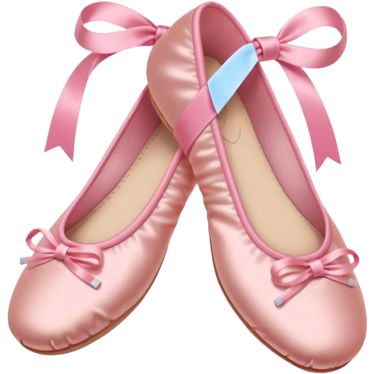 pink ballet shoes, simple and cute, suitable for emoji or icon emoji