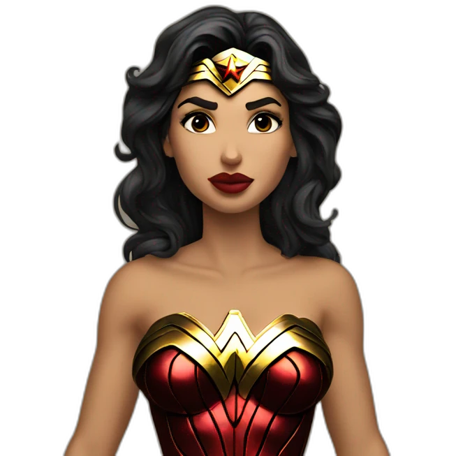 Khalisi kiss wonder woman emoji