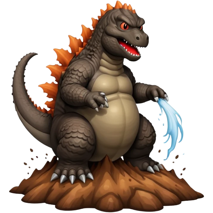 godzilla pooping emoji