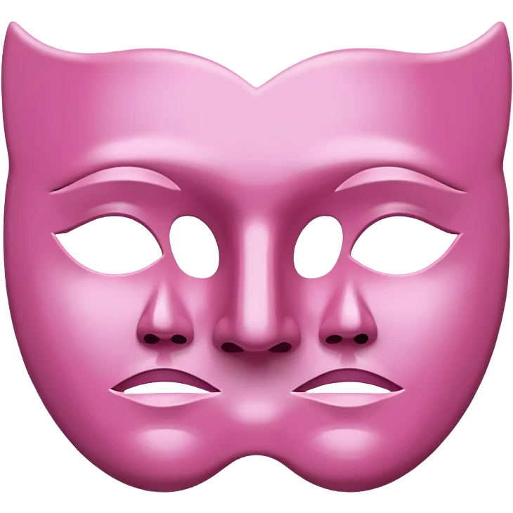 Sad theater mask in pink  emoji
