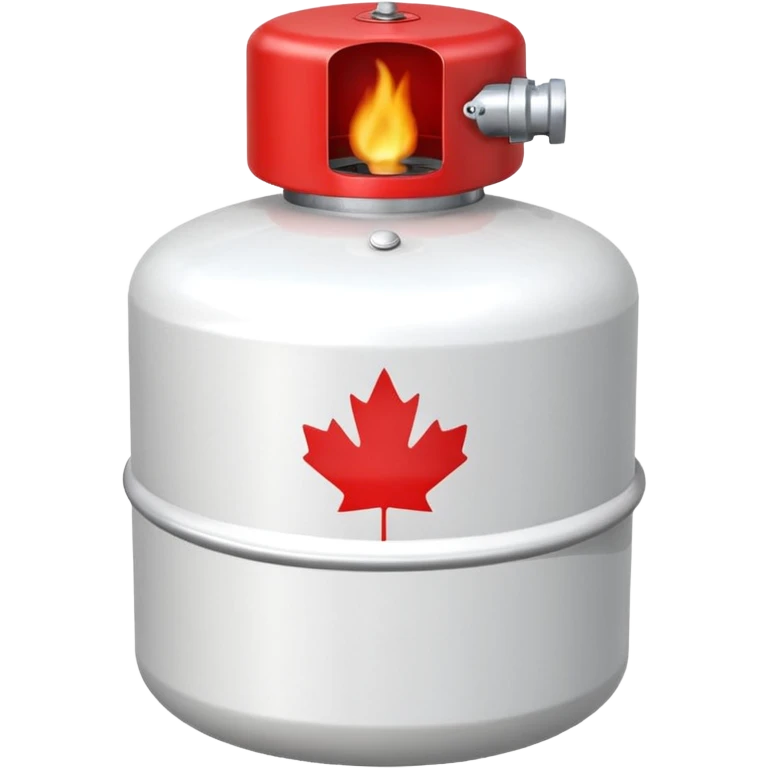 Create a size 420 propane tank emoji that is white with a red lid  emoji
