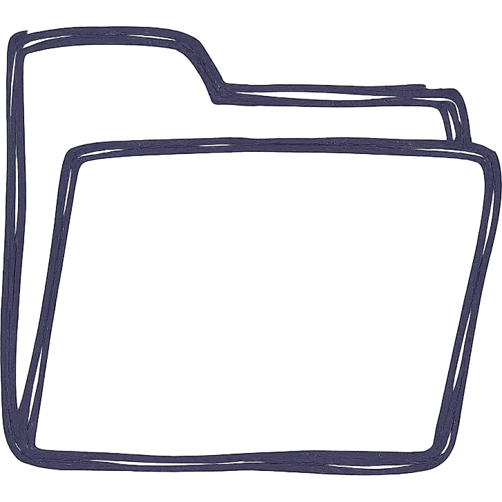 purple folder icon, minimal line art, icon style emoji