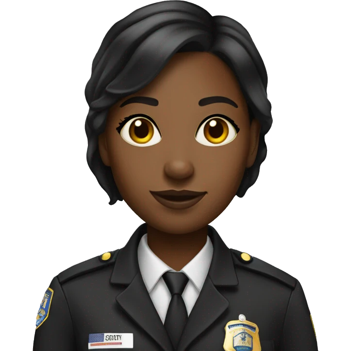 Black girl correction officer  emoji