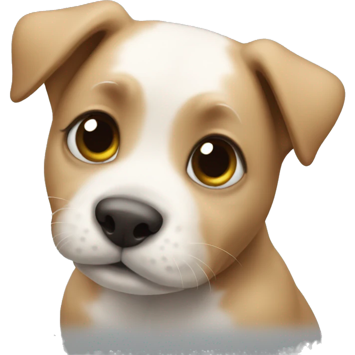 Puppy sending a kiss emoji
