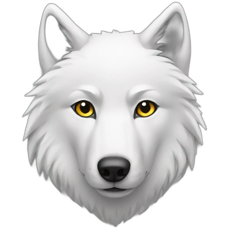 white wolf emoji