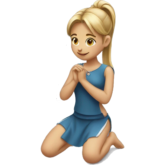 Girl on knees with ring  emoji