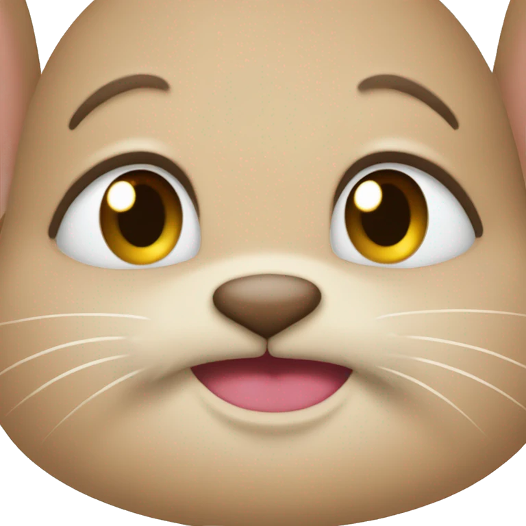 Funny bunny cheeks emoji