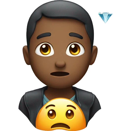 anxious face with diamond emoji