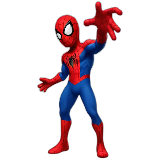 Spiderman waving emoji