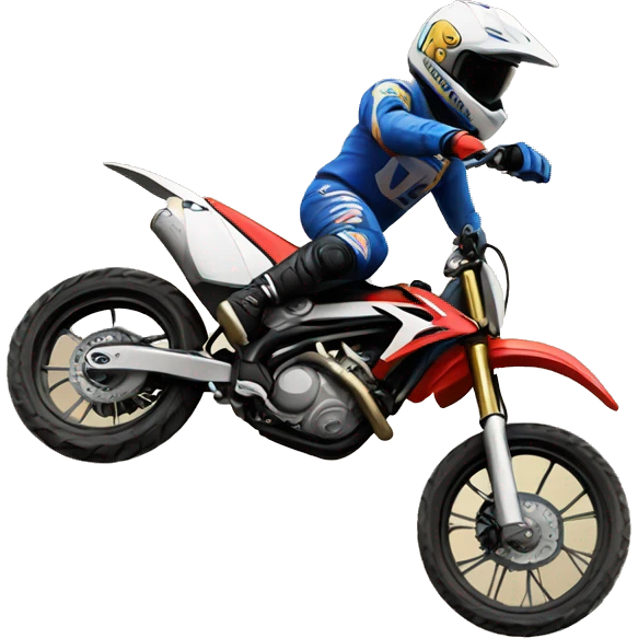 Dirt bike on one stoppie  emoji