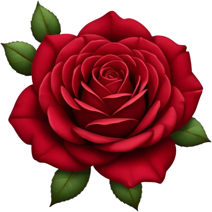 Dark red rose emoji