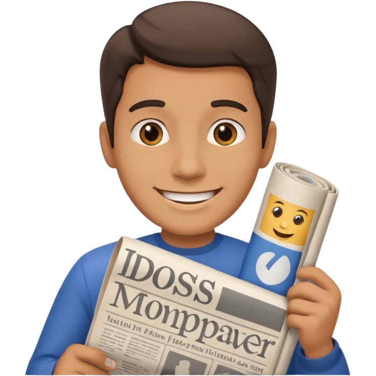 man with rolled newspaper emoji
