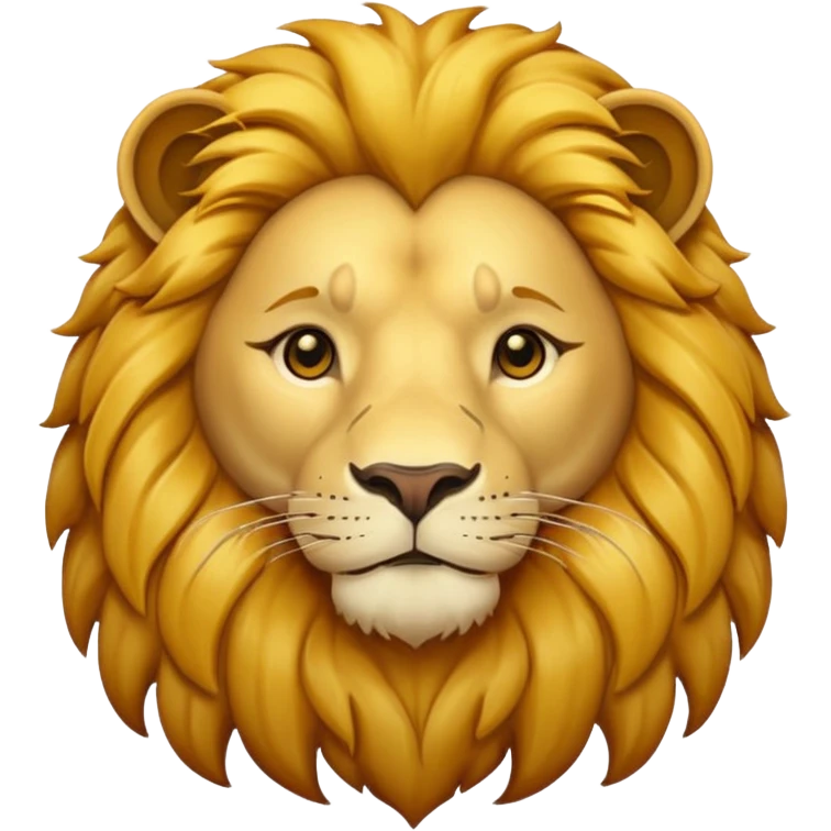 calm lion emoji