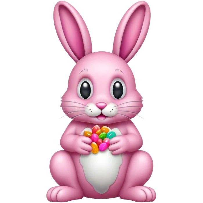 easter bunny pooping jelly beans emoji