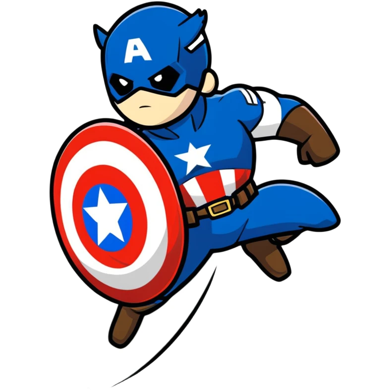 captain america shield flying emoji