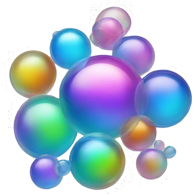 Iridescent bubbles emoji