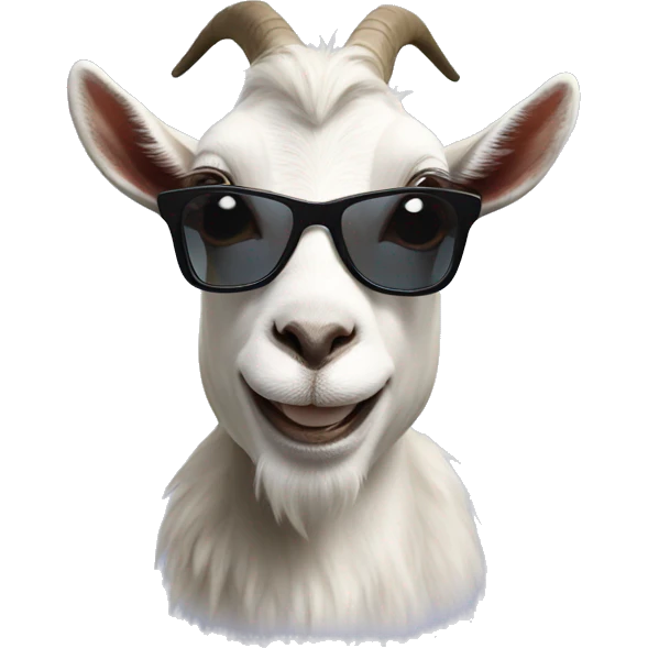 Goat with sunglasses  emoji