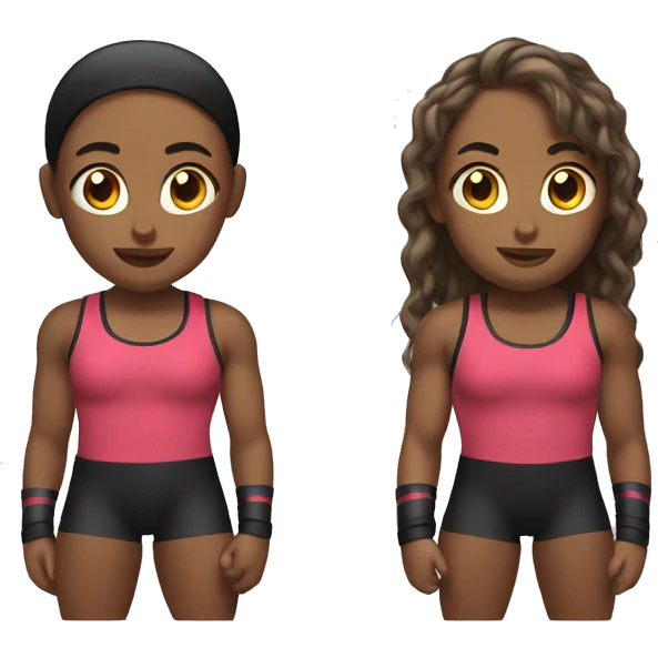 two wrestlig girls emoji