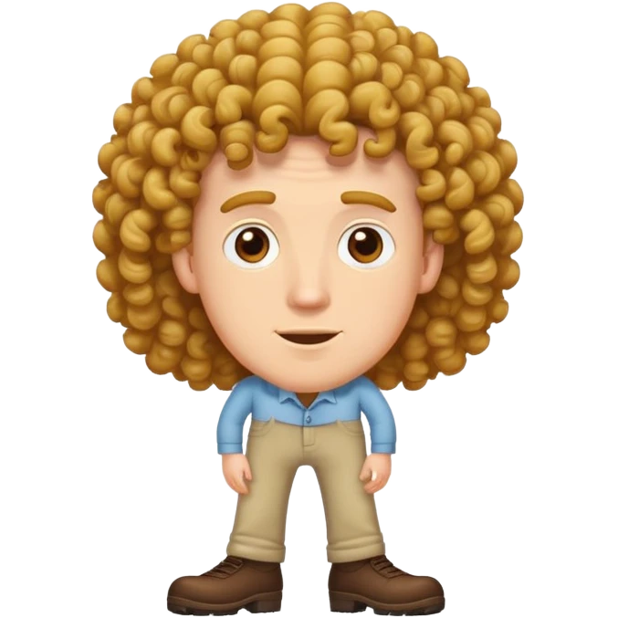 Really tall guy with big feet that’s white with curly hair. Who’s talking a lot emoji