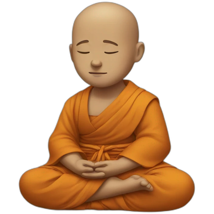 Meditating monk emoji