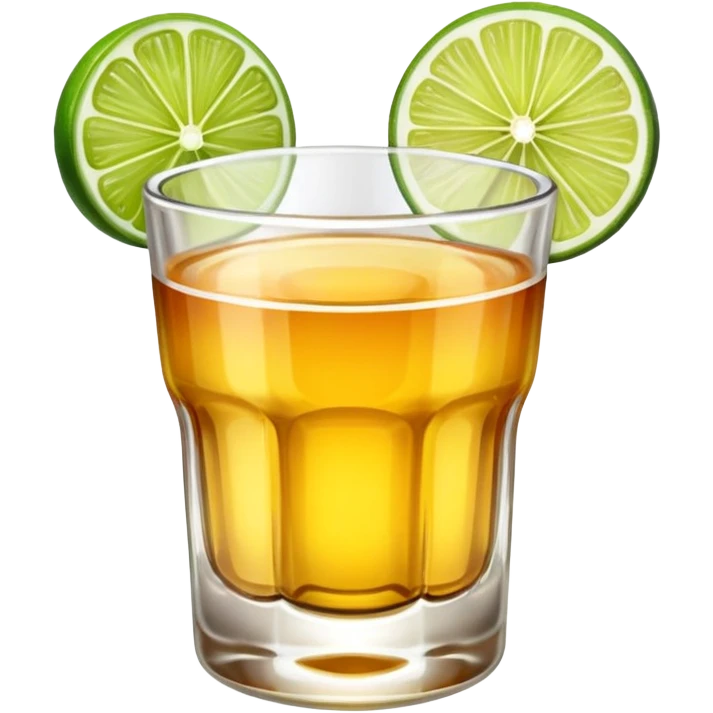 Tequila shot with lime emoji