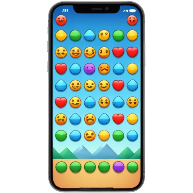 mobile game on iphone emoji