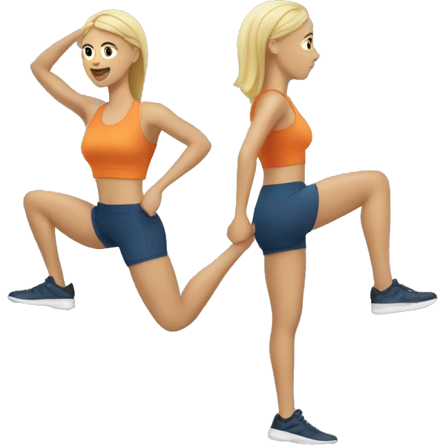 Mujer rubia entrenando  emoji