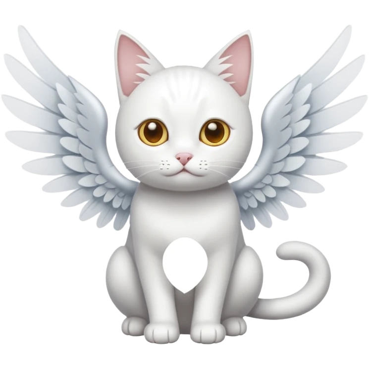 white cat with wings emoji