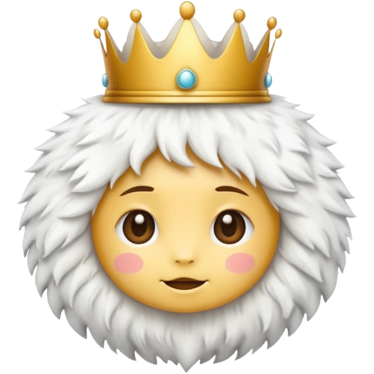 white snow aesthetic chibi crown emoji emoji