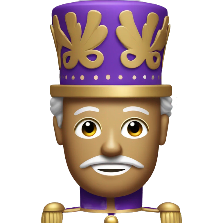 Purple and gold nutcracker emoji
