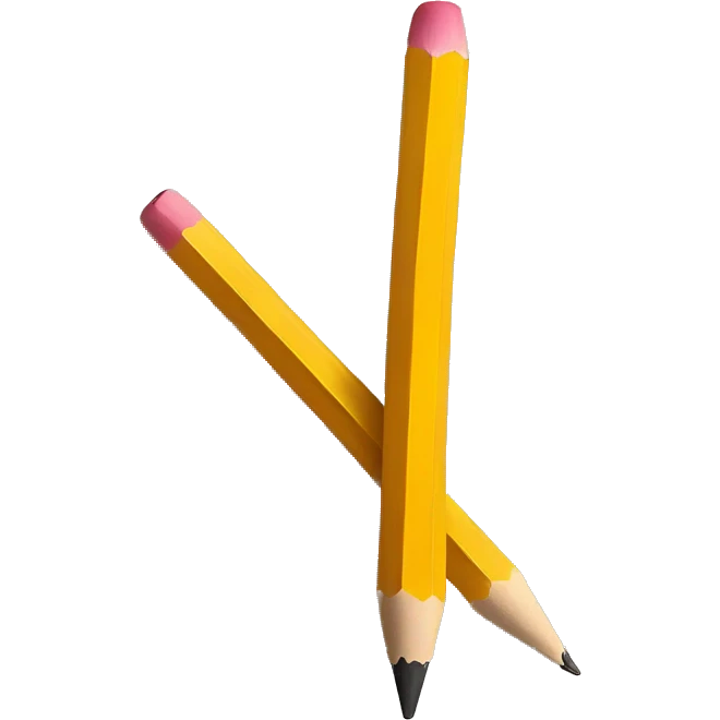 Pencil beside paper emoji