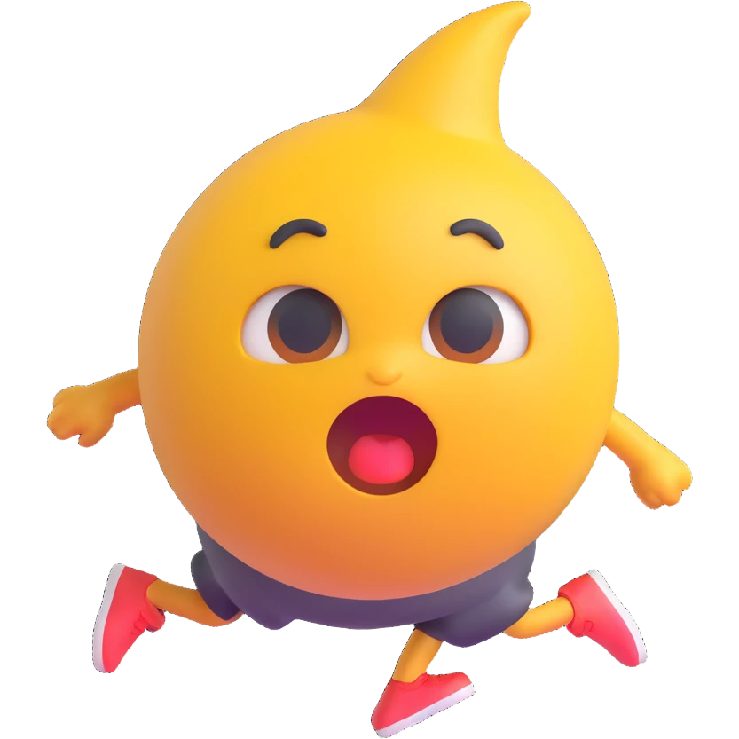 motivational emoji working hard, sweat on forehead, focused eyes, running or moving fast emoji