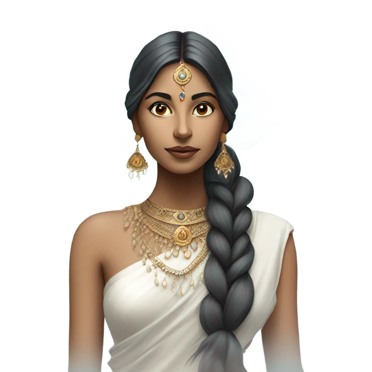 vaporware color indian woman emoji