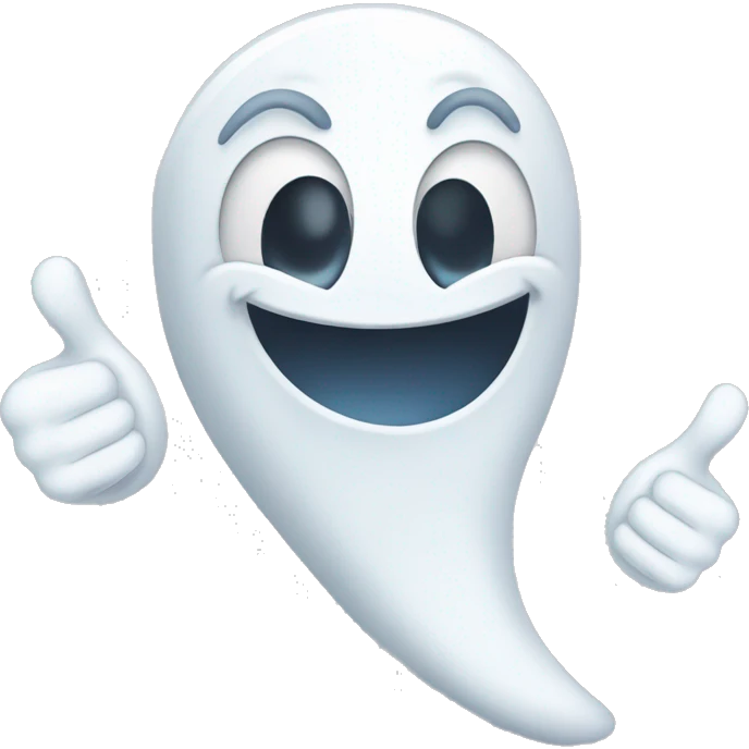 create a friendly smiling ghost showi thumbs up emoji emoji