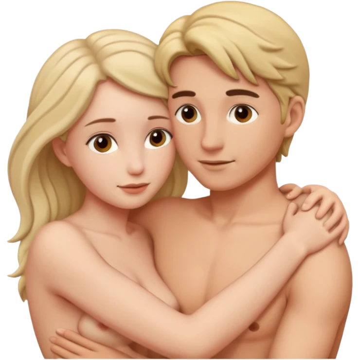 Moment intime entre amoureux il sont tou nue et baise emoji