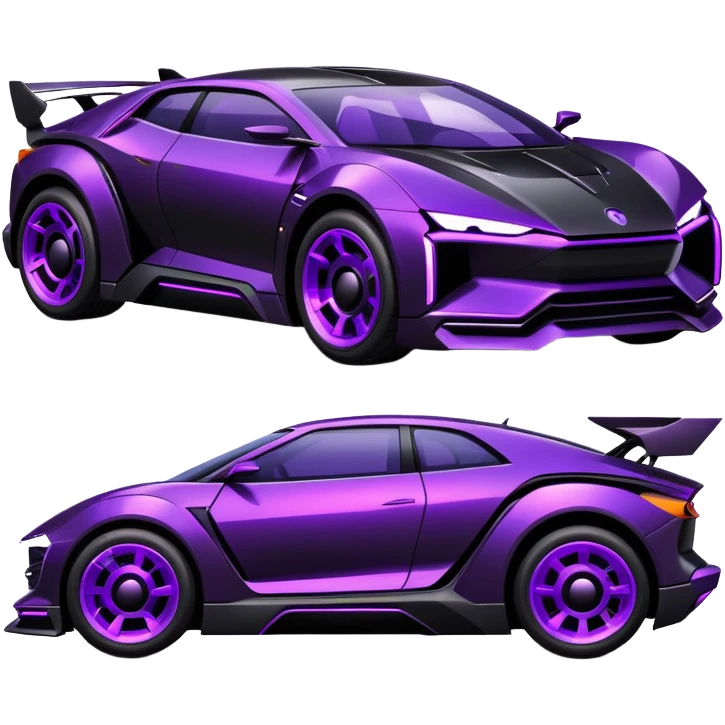 futuristic black and purple cyberpunk car emoji