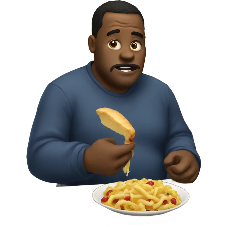 A big person eating  emoji