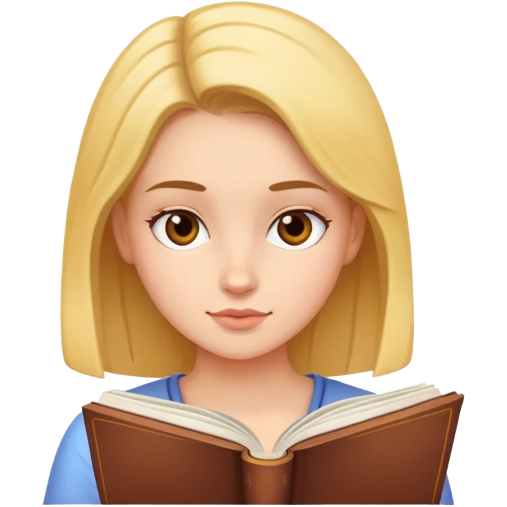 girl reading book emoji