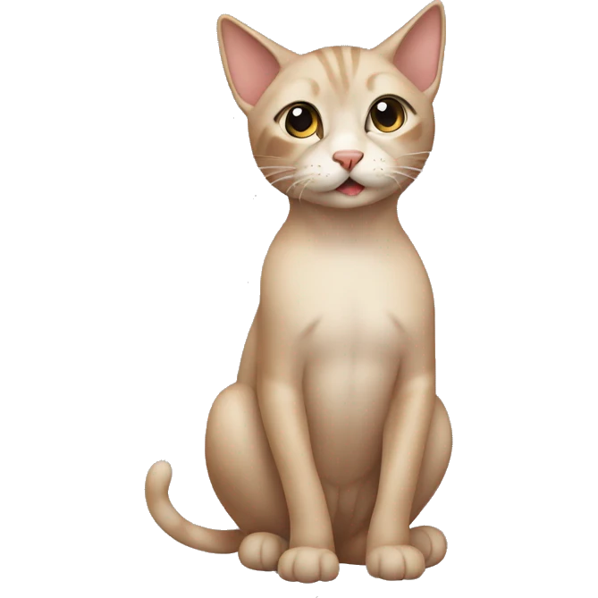 Naked cat emoji