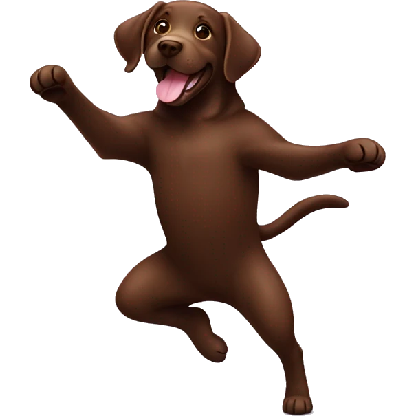 chocolate labrador dancing emoji
