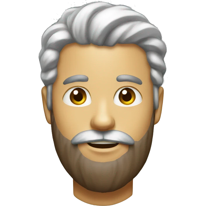 Man with beard offering American nuts Icream  emoji