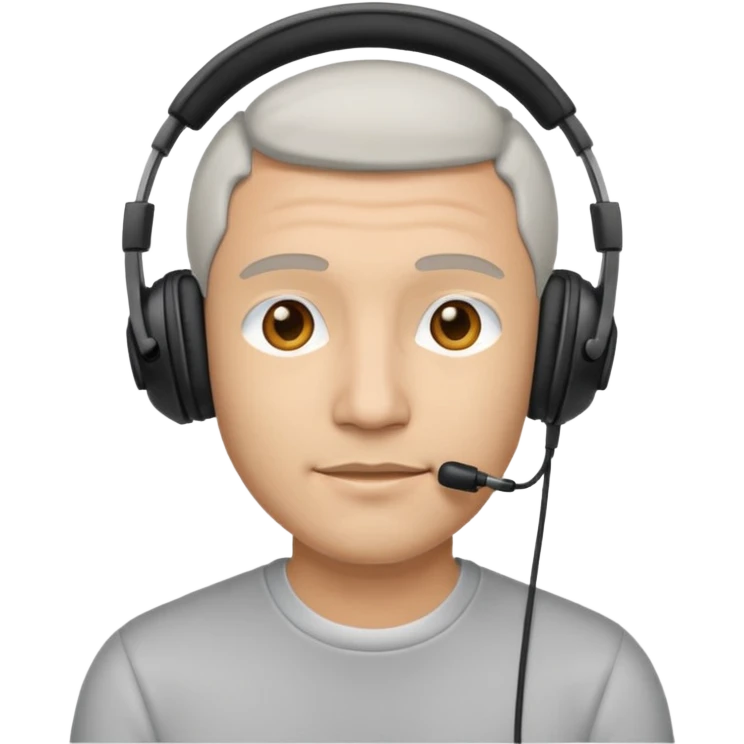 light man with headphones emoji