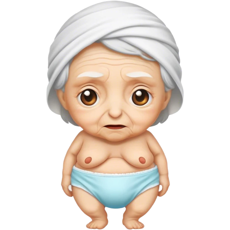 Old woman in diaper emoji