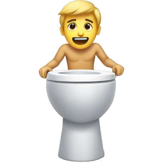 man coming out of toilet  emoji