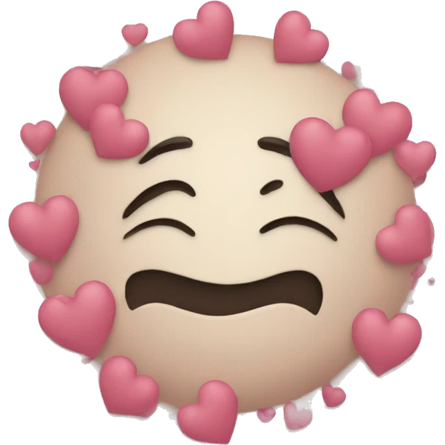 sad face with hearts and mad emoji