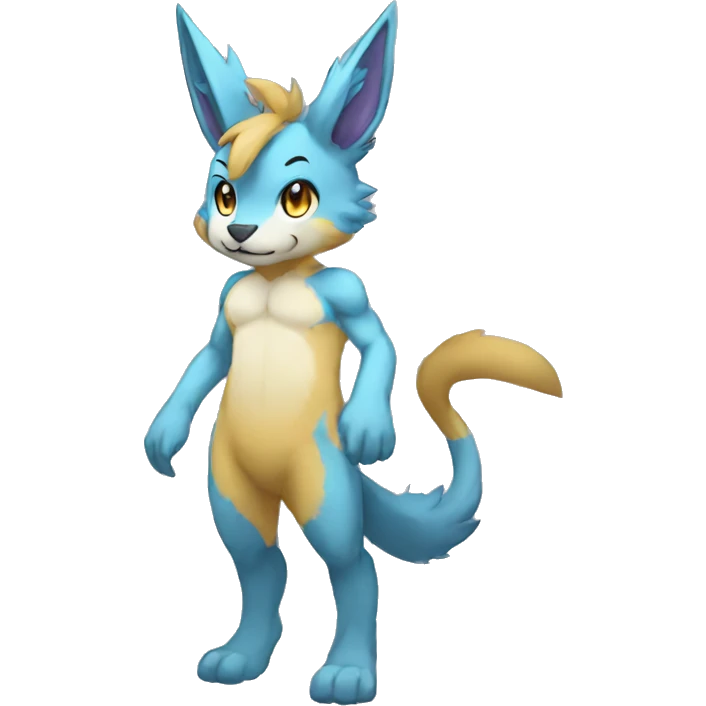 Anthro Sona Fakemon Hybrid Full Body emoji