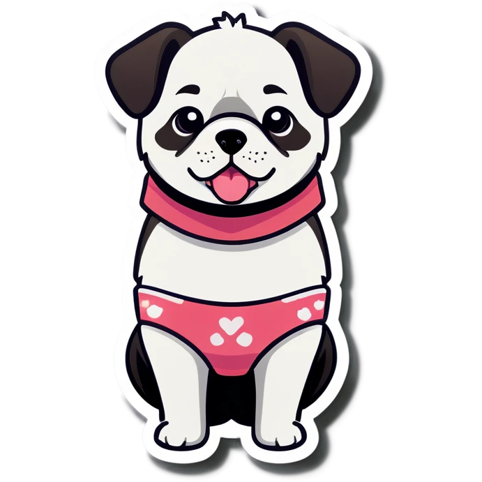 Dog wearing panties emoji